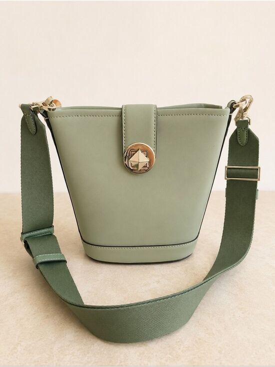 kate spade Handbags - Kate Spade Audrey Mini Bucket Bag Sage Green Leather Crossbody
